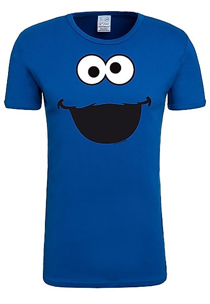 LOGOSHIRT T-Shirt "Cookie Monster – Face", mit lizenzierten Originaldesign günstig online kaufen