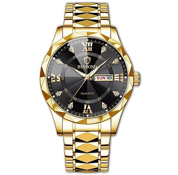 BinBond Quarzuhr Multifunktionsuhr Armbanduhr Chronograph Herrenuhr günstig online kaufen