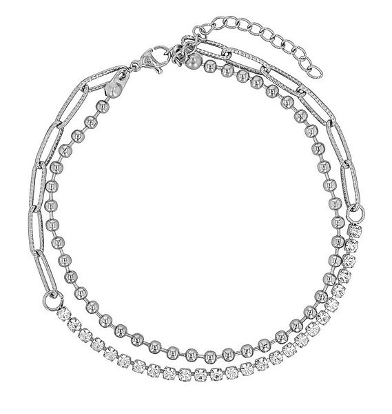 AKZENT Fußkette Thala Edelstahl silber Damen wasserfest günstig online kaufen