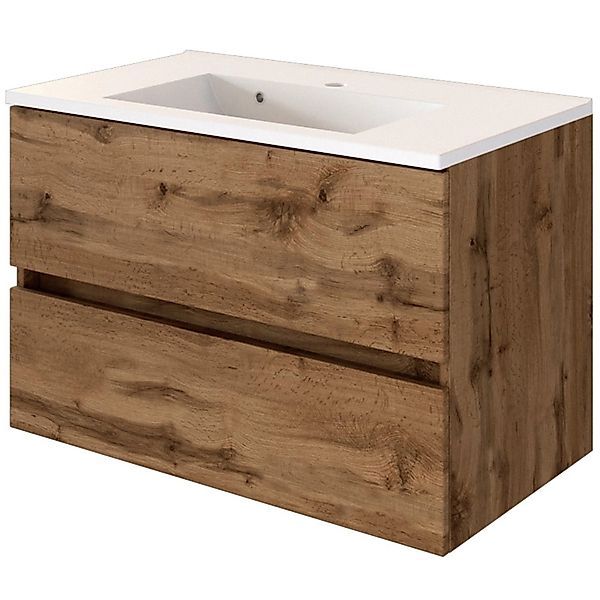Held Möbel Waschtisch Verona 80 cm Wotaneiche günstig online kaufen