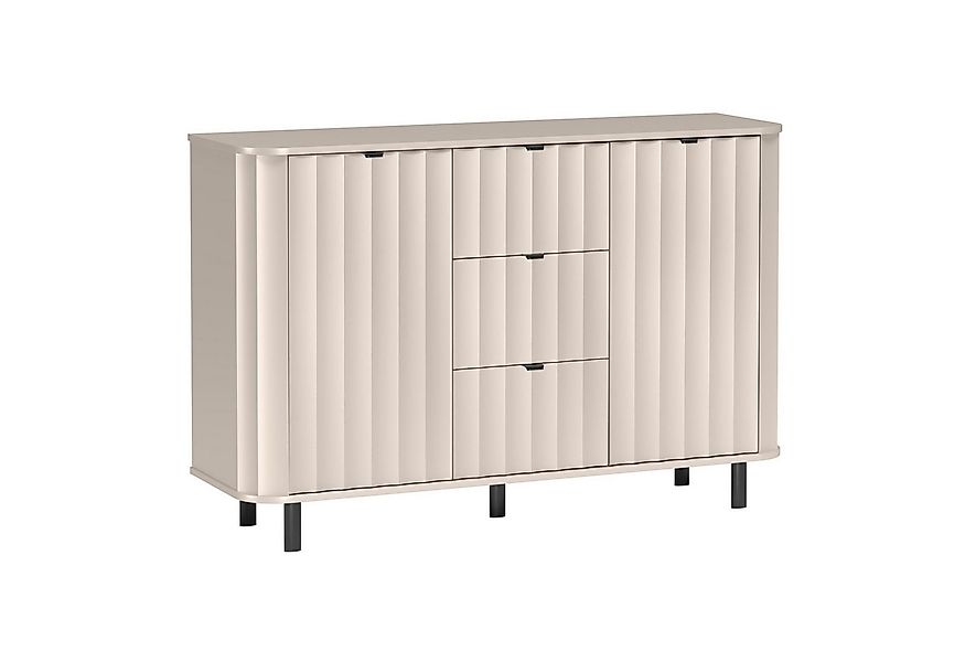 Selsey Sideboard NOVADO, mit geriffelten Fronten, 3 Soft-Close-Schubladen, günstig online kaufen