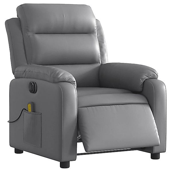 vidaXL Sessel Massagesessel Elektrisch Grau Kunstleder günstig online kaufen