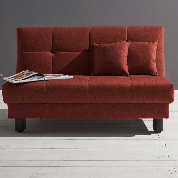 Funktionssofa in Dunkelrot Schlaffunktion günstig online kaufen