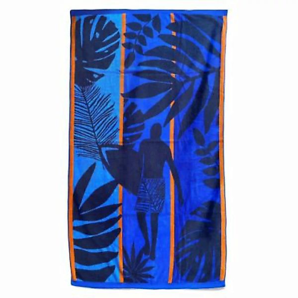 Le Comptoir de la Plage Strandtuch Domingo blau Gr. 100 x 170 günstig online kaufen