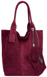 Caspar Schultertasche große Wildleder Shopper Damen günstig online kaufen