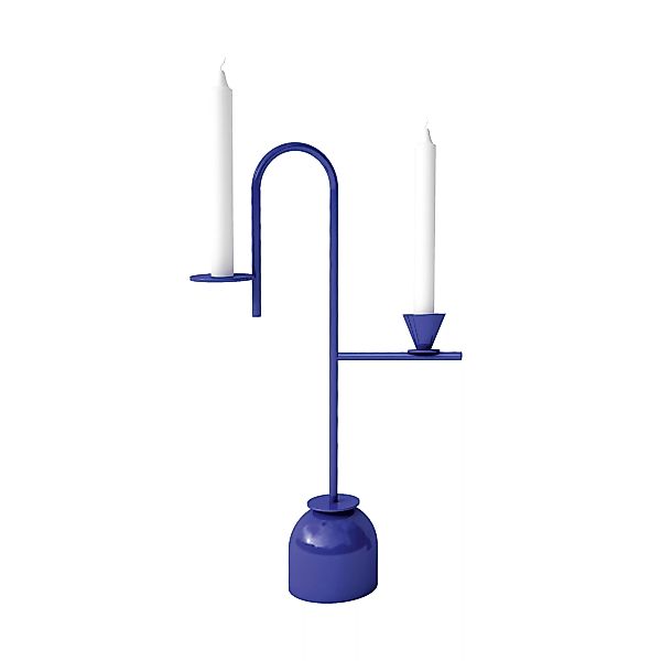 Cappellini - Blue Kerzenständer H 43cm - indigoblau/BxHxT 26x43x8,5cm günstig online kaufen