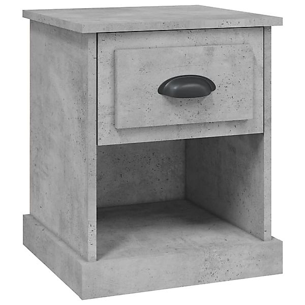 vidaXL Nachttisch Nachttisch Betongrau 39x39x47,5 cm günstig online kaufen