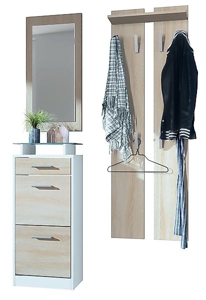 Vladon Garderoben-Set Loret V2, (Garderobe Set günstig online kaufen