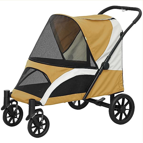 PawHut Hundewagen Hundebuggy klappbar für große Hunde & Katzen bis 30 kg Ka günstig online kaufen