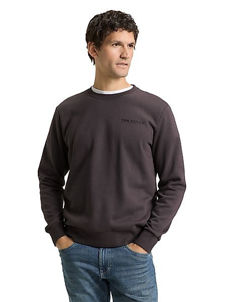 Tom Tailor Herren Rundhals Sweatshirt PRINTED CREW NECK - Regular Fit günstig online kaufen