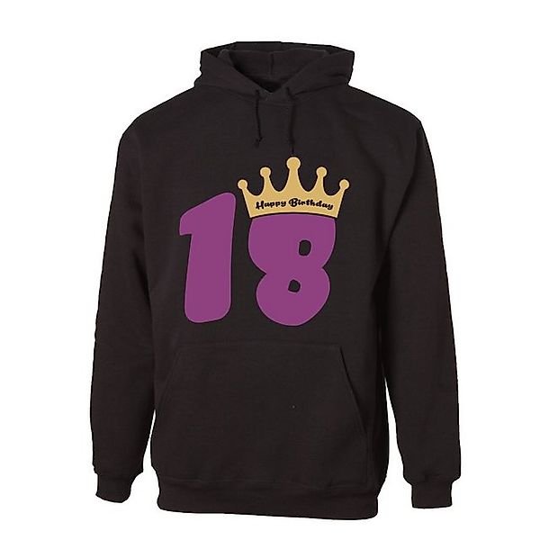 G-graphics Hoodie 18 – Happy Birthday – mit Krone Unisex mit trendigem Fron günstig online kaufen