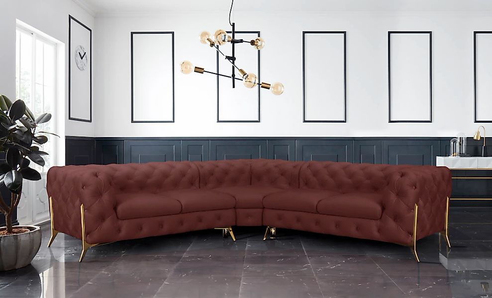 Leonique Chesterfield-Sofa »Amaury L-Form«, Chesterfield-Optik, Breite/Tief günstig online kaufen