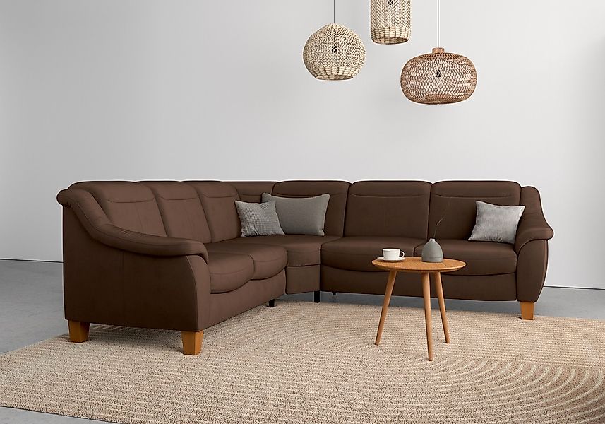 Home affaire Ecksofa "Caldera L-Form" Federkern, wahlweise mit Kopfteilvers günstig online kaufen