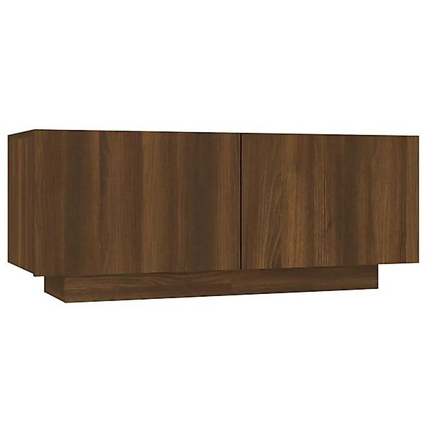 furnicato TV-Schrank Braun Eichen-Optik 100x35x40 cm Holzwerkstoff (1-St) günstig online kaufen