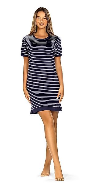 comtessa Nachthemd Comtessa Damen Nachtemd Kurzarm Marine Gestreift (1-tlg) günstig online kaufen