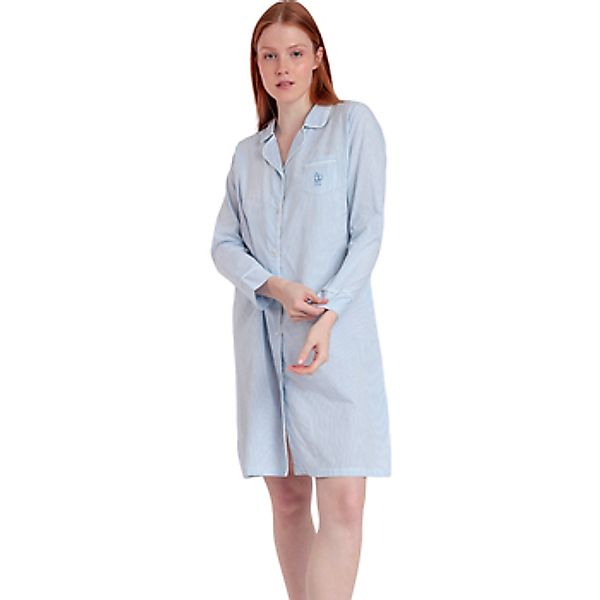 Admas  Kurze Kleider Nachthemd mit langen Ärmeln Stripes Home günstig online kaufen