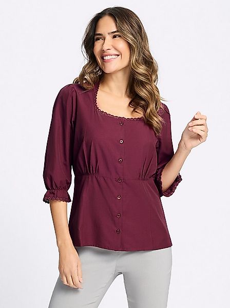 Sieh an! Klassische Bluse 3/4-Arm-Bluse günstig online kaufen