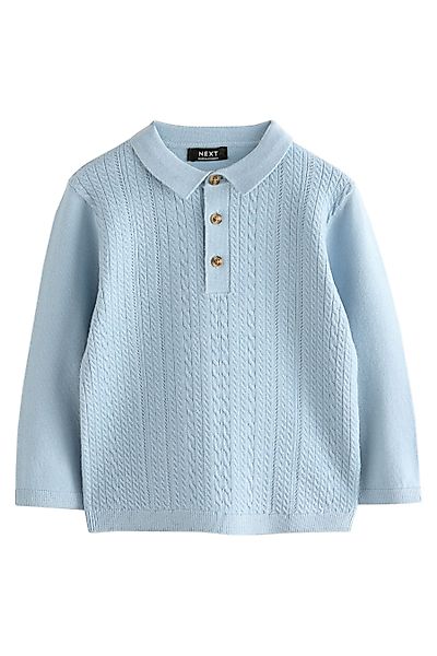 Next Poloshirt Polohemd im Zopfstrick (1-tlg) günstig online kaufen