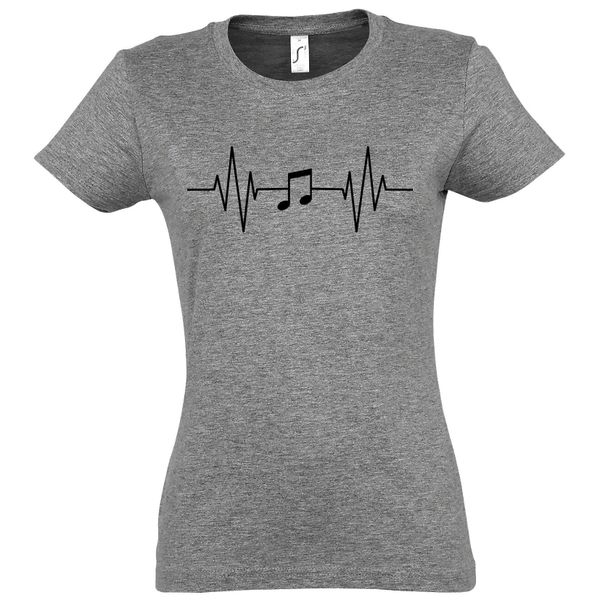 Youth Designz T-Shirt Heartbeat Musik Note günstig online kaufen