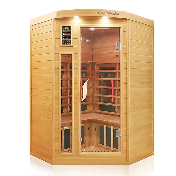 Dewello Infrarotkabine LAKEFIELD 120 PRO Hemlock/Zeder Wärmekabine, 5 Volls günstig online kaufen