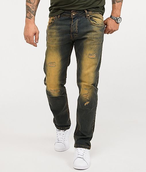 Rock Creek Regular-fit-Jeans Herren Jeans Stonewashed günstig online kaufen