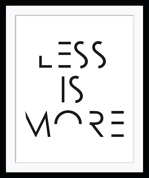 queence Bild "LESS IS MORE", Buchstaben günstig online kaufen