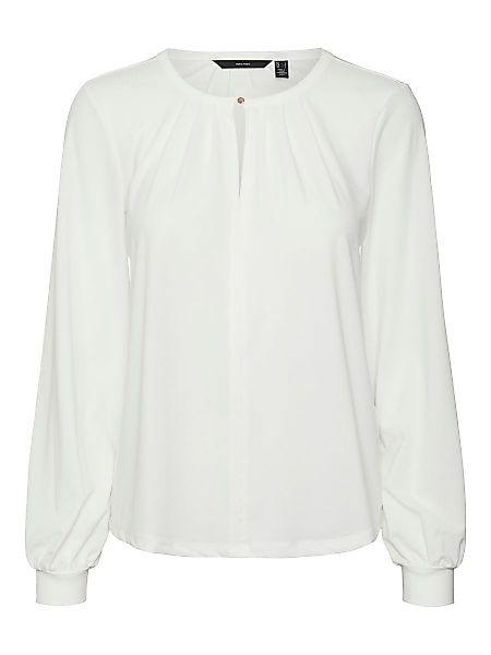VERO MODA Ärmelbündchen-detail Bluse Damen White günstig online kaufen
