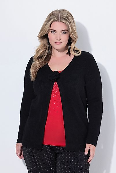 MIAMODA Strickjacke Strickjacke Straight Fit 3D-Rose günstig online kaufen