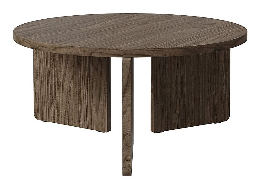 Selsey Couchtisch PREFFINES, Runder Wohnzimmertisch in Holzoptik Ø 88,5 x 4 günstig online kaufen