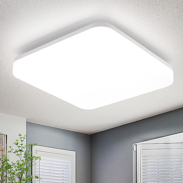 Nettlife LED Deckenleuchte Eckig Weiß Flach günstig online kaufen