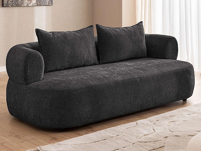 Home affaire 3-Sitzer "LUSSAC 3-Sitzer Design-Sofa mit Zierkissen, Maße B/T günstig online kaufen