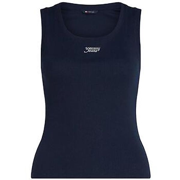 Tommy Jeans Tanktop TJW SLIM SCRIPT RIB TANK TOP mit Logostickerei günstig online kaufen