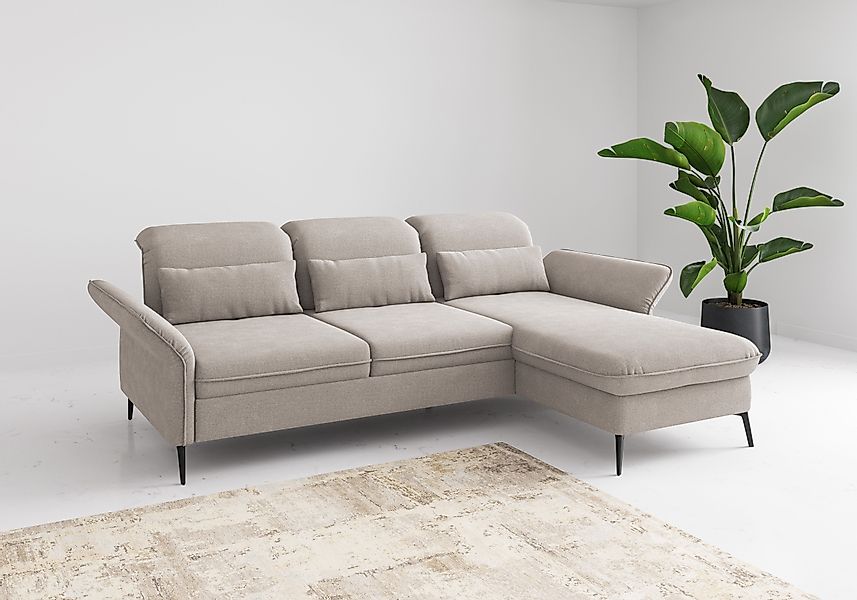 sit&more Ecksofa »Emely, inkl. Sitztiefenverstellung« wahlweise mit Bettfun günstig online kaufen