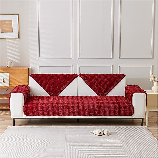 Sunicol Sofabezug Plüsch Dick Sofa Sitzkissenbezug, Couchbezug, Antirutsch, günstig online kaufen