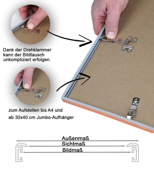 IDEAL TREND Bilderrahmen Bilderrahmen mit Klarglas günstig online kaufen