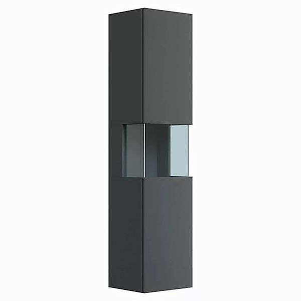 Lomadox Hochschrank LIVIGNO-02 150cm hoch, wandhängend, mit Glaselement, gr günstig online kaufen