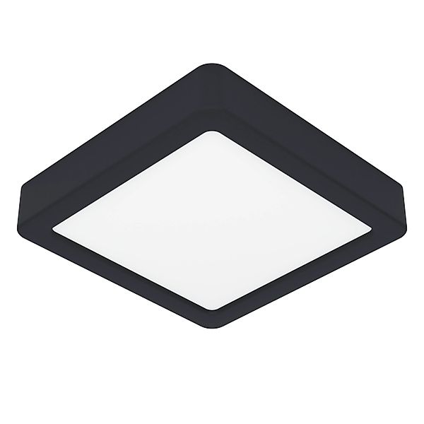 LED-Deckenlampe Fueva 5 IP44 3000K schwarz 16x16cm günstig online kaufen