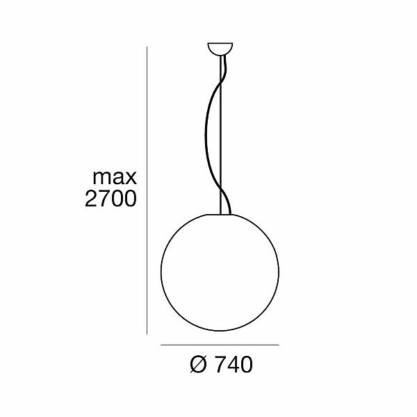 Hängeleuchte Oh weiß 75 cm günstig online kaufen