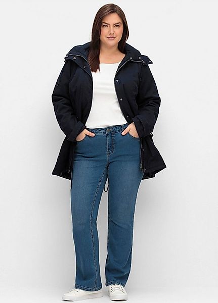 Sheego Bequeme Jeans Bootcut-Jeans SUSANNE ideal bei viel Bauch und schmale günstig online kaufen