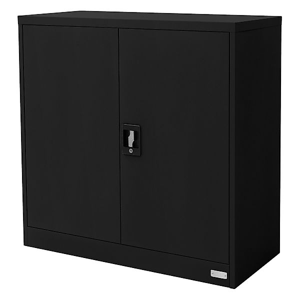 ML-Design Aktenschrank Abschließbar 90x40x90 cm Schwarz Stahl 2 Türen günstig online kaufen