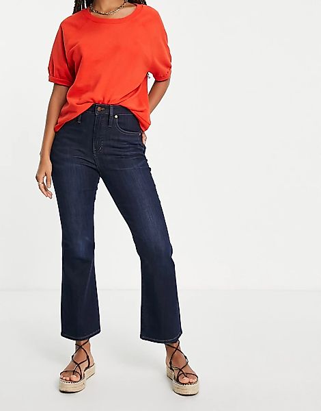 Madewell Hourglass – Jeans mit Schlag und kurzem Schnitt in Indigo-Marinebl günstig online kaufen