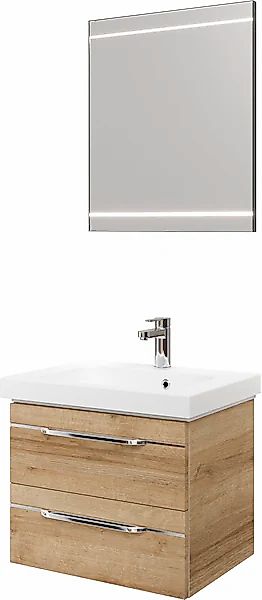 Saphir Badmöbel-Set »Balto 2-teilig Mineralmarmor-Waschtisch mit LED-Spiege günstig online kaufen