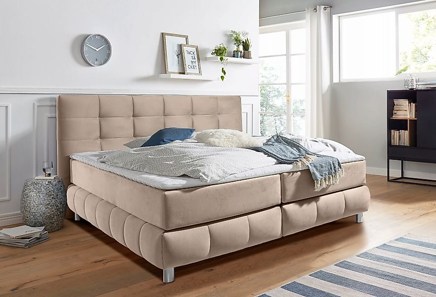 andas Boxspringbett "Salo", incl. Topper, 6 Breiten, 2 Härtegrade, TFK auch günstig online kaufen