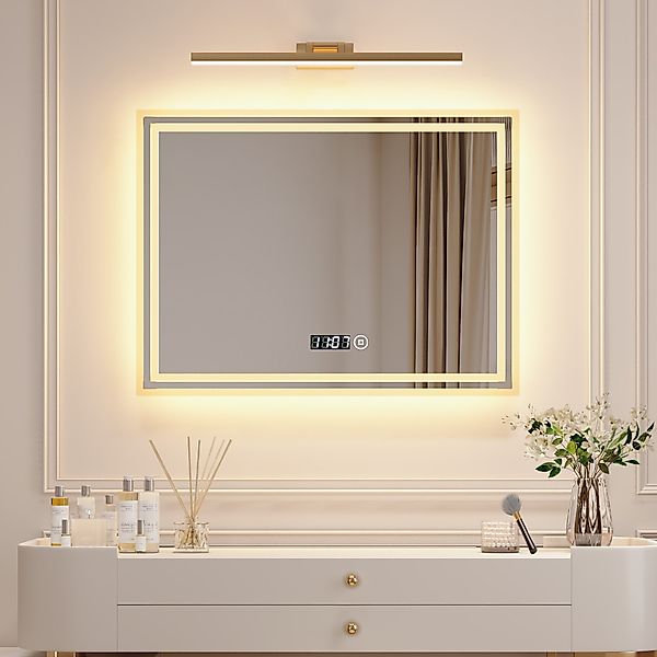 WDWRITTI Kosmetikspiegel Wandmontage mit Beleuchtung Badspiegel günstig online kaufen