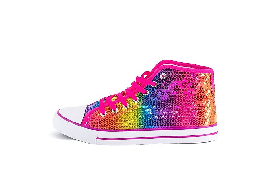 Party Factory Pailletten Schuhe Regenbogen Glitzer Schnürer Unisex Sneaker günstig online kaufen