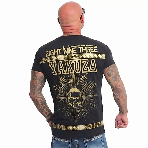 YAKUZA T-Shirt VIP Aztecs mit goldenem Metallic-Print günstig online kaufen