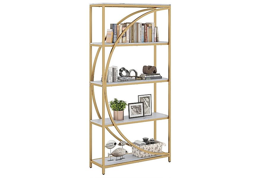 COSTWAY Bücherregal, 1-tlg., geometrisches Büroregal Metallrahmen 86 x 30 x günstig online kaufen