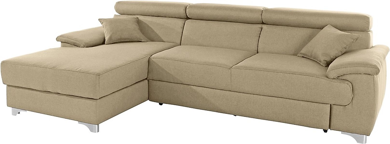 DOMO collection Ecksofa "Mira, inklusive Kopfteilverstellung für mehr Wohlf günstig online kaufen