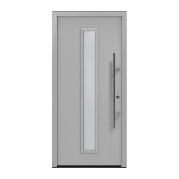 EcoStar Haustür Isopro Secur IPS 020S Weißaluminium 110 cm x 210 cm DIN R günstig online kaufen
