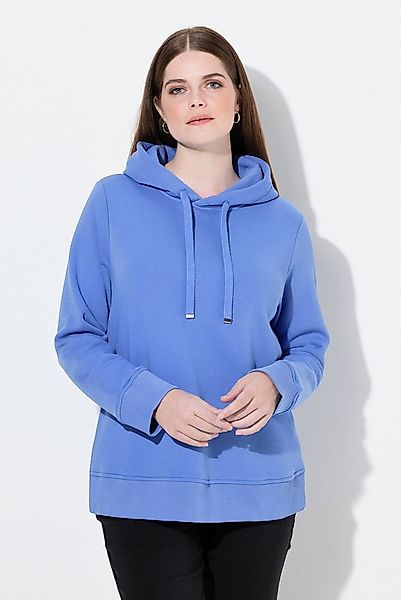 Ulla Popken Sweatshirt Super softer Hoodie Rippbündchen Kapuze Langarm günstig online kaufen